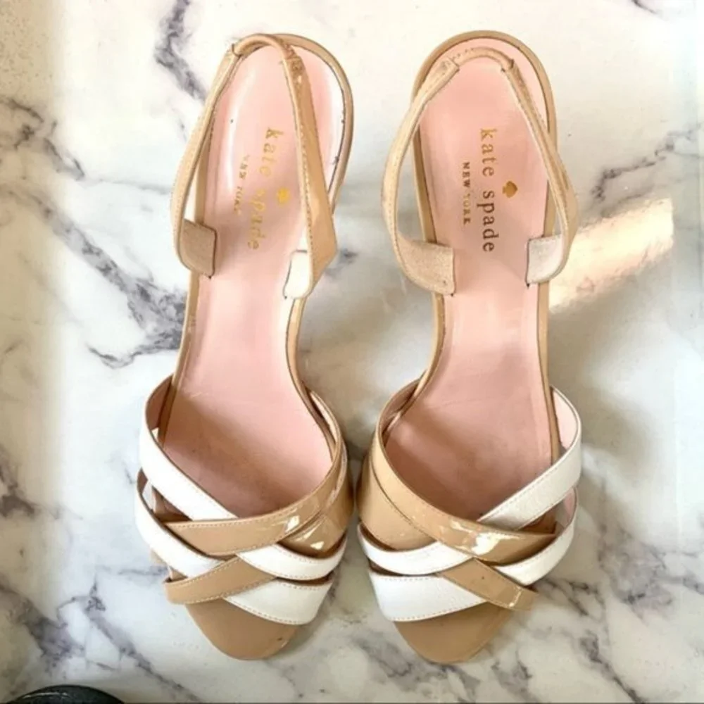 KATE SPADE Sasha Patent Slingback Heel Size 8.5